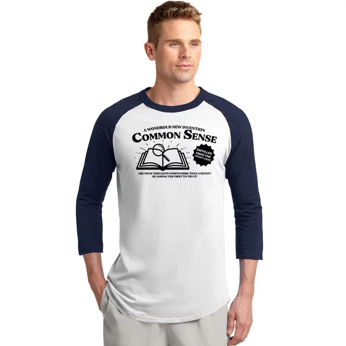 Funny Common Sense Advertisement Baseball Sleeve Shirt