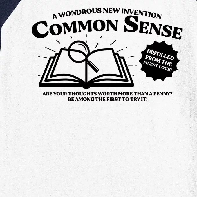 Funny Common Sense Advertisement Baseball Sleeve Shirt