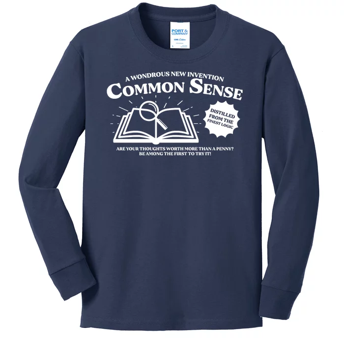 Funny Common Sense Advertisement Kids Long Sleeve Shirt