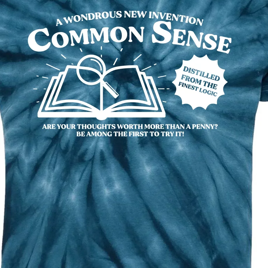 Funny Common Sense Advertisement Kids Tie-Dye T-Shirt