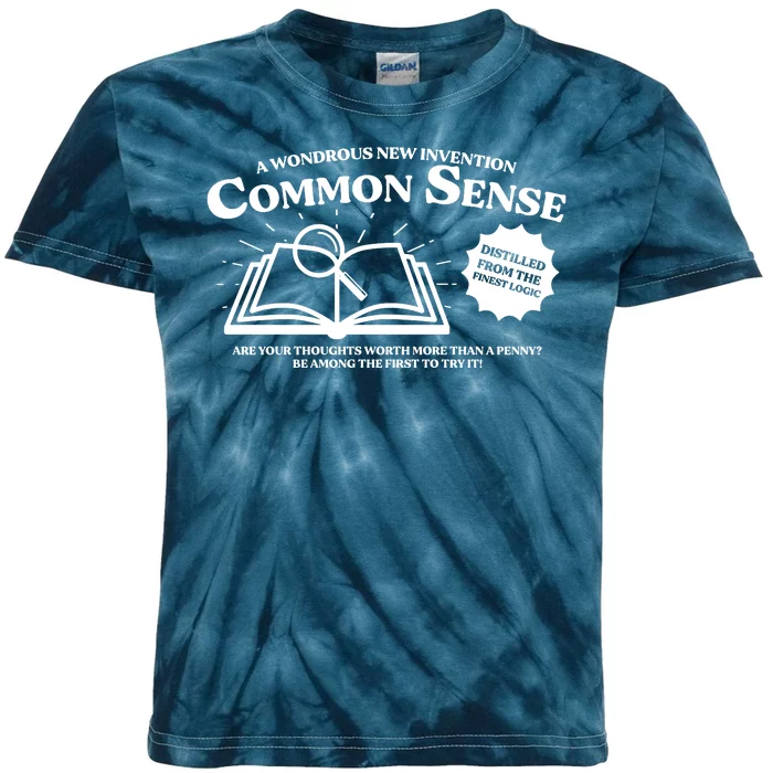 Funny Common Sense Advertisement Kids Tie-Dye T-Shirt