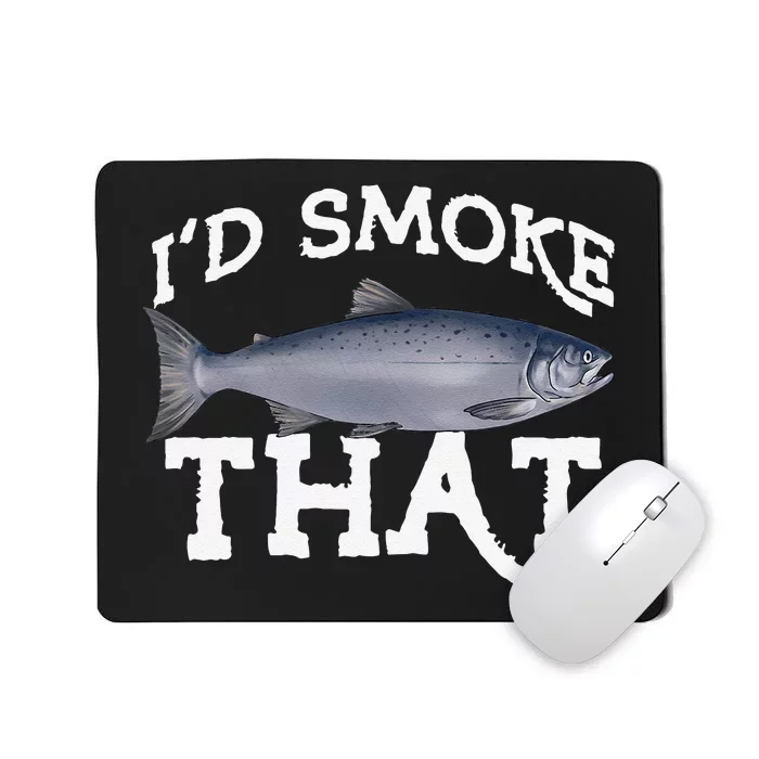 Funny Coho Salmon Fishing Saltwater Freshwater Angler Gift Mousepad