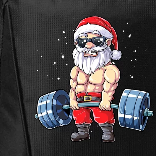 Fitness Christmas Santa Deadlift Gym Xmas City Backpack