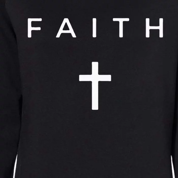 Faith Cross Subtle Christian Minimalist Religious Faith Womens California Wash Sweatshirt