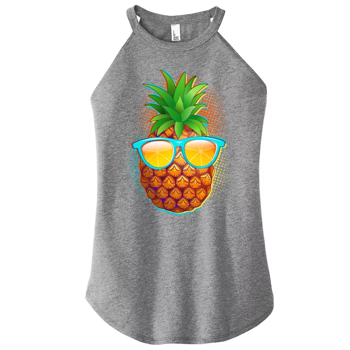 Funny Cool Summertime Pineapple Women’s Perfect Tri Rocker Tank