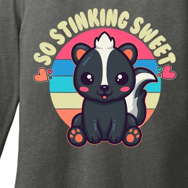 Funny Cute Skunk So Stinking Sweet Womens CVC Long Sleeve Shirt