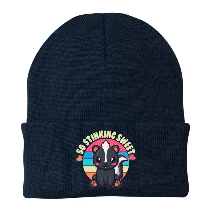 Funny Cute Skunk So Stinking Sweet Knit Cap Winter Beanie