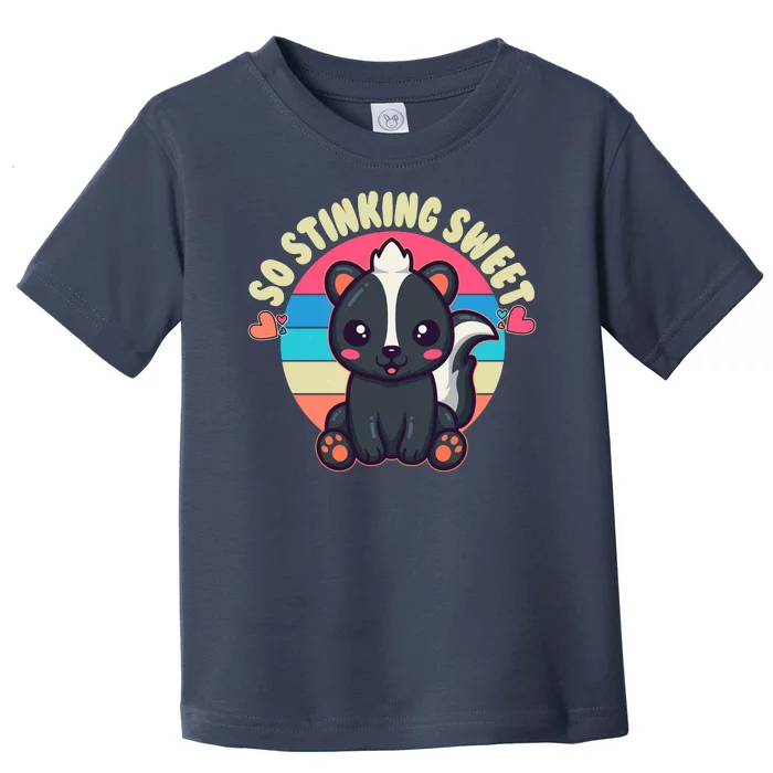 Funny Cute Skunk So Stinking Sweet Toddler T-Shirt