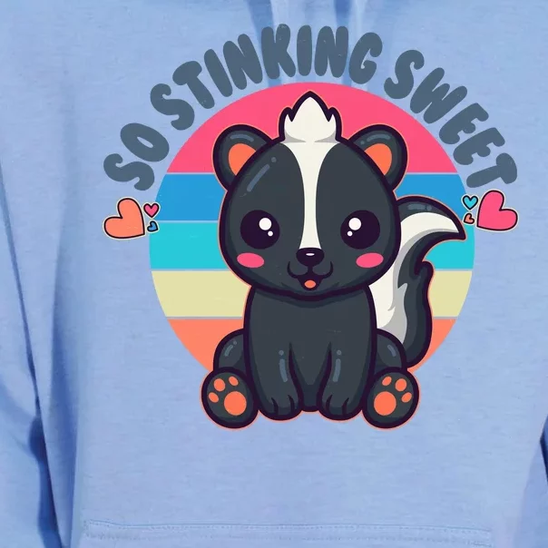 Funny Cute Skunk So Stinking Sweet Unisex Surf Hoodie