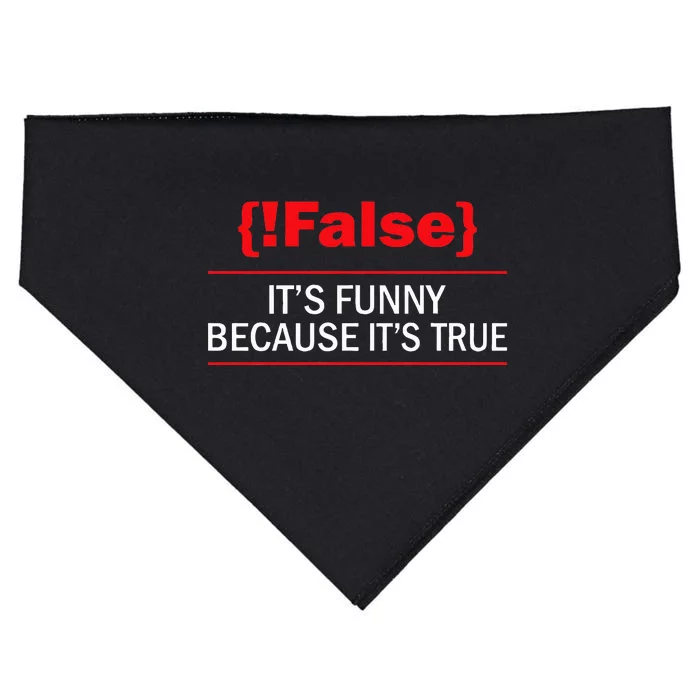 !False Computer Science Programmer Coding Software Coder USA-Made Doggie Bandana