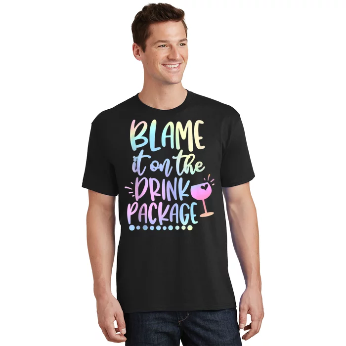 Funny Cruise Squad Trip Blame It On The Drink Package T-Shirt