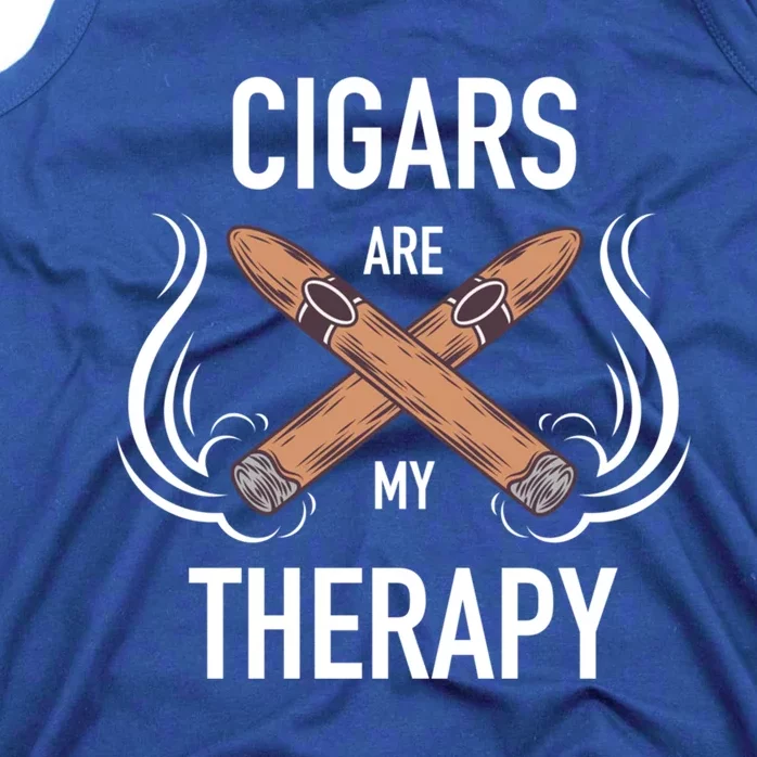 Funny Cigar Smoker Cute Gift Cigars Are My Therapy Gifgift Funny Gift Tank Top