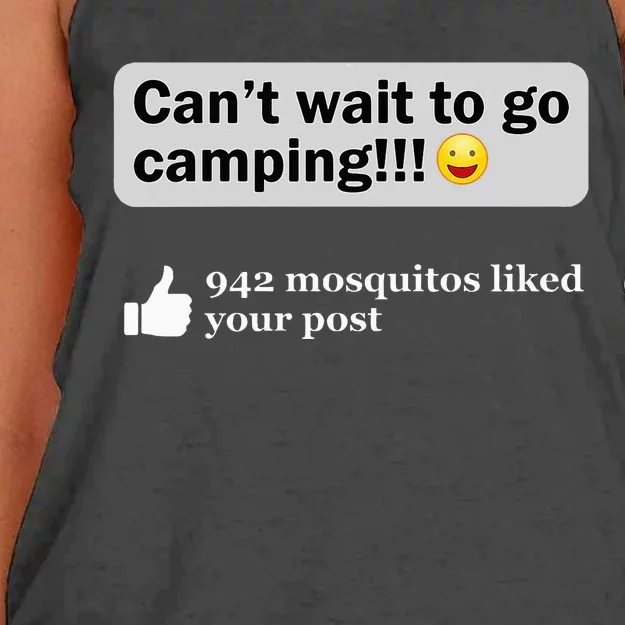 Funny Camping Saying Humor Outdoorsy Joke Camp Gear Gift Women's Knotted Racerback Tank