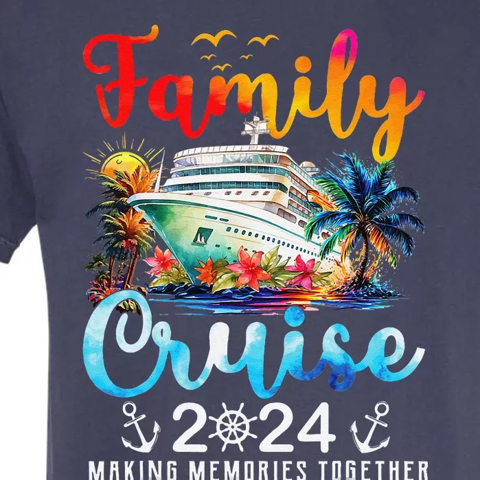 Family Cruise Ship Vacation Trip 2024 Family Cruise Matching Garment-Dyed Heavyweight T-Shirt