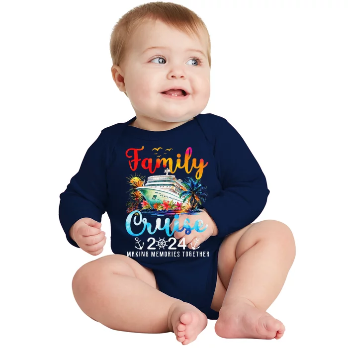 Family Cruise Ship Vacation Trip 2024 Family Cruise Matching Baby Long Sleeve Bodysuit