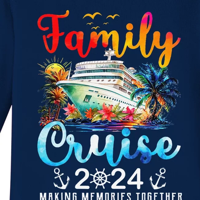 Family Cruise Ship Vacation Trip 2024 Family Cruise Matching Baby Long Sleeve Bodysuit