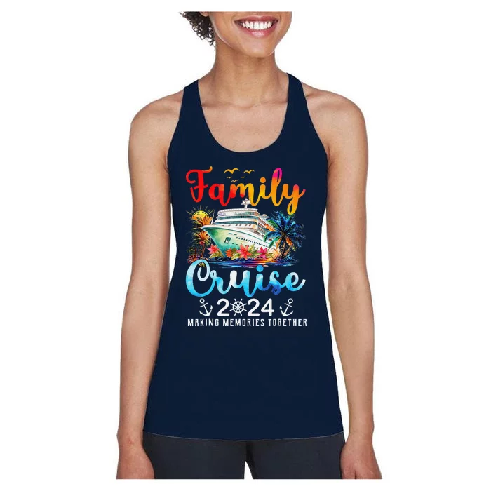 Family Cruise Ship Vacation Trip 2024 Family Cruise Matching Women's Racerback Tank