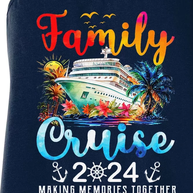 Family Cruise Ship Vacation Trip 2024 Family Cruise Matching Women's Racerback Tank