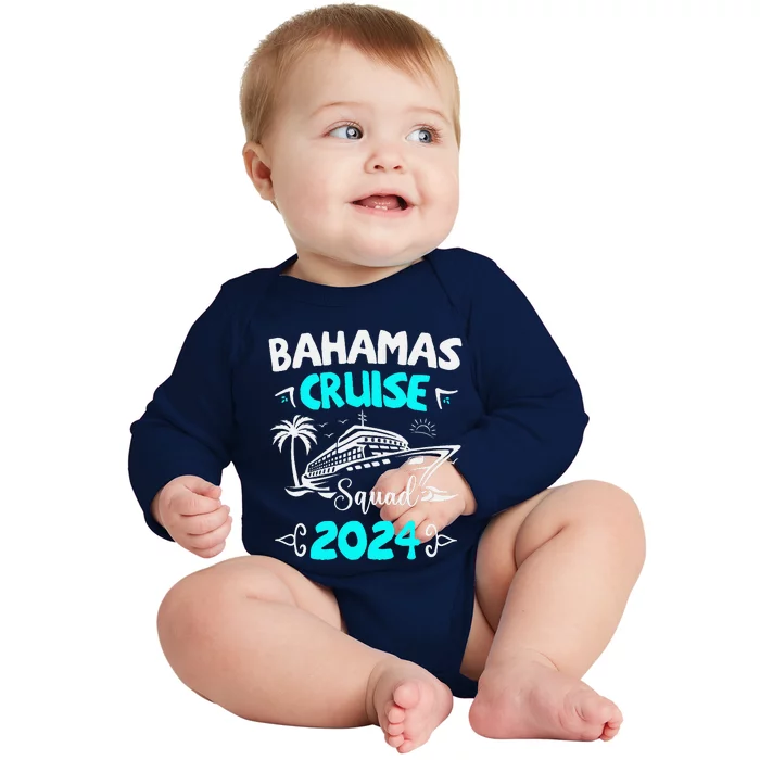 Family Cruise Squad Bahamas 2024 Summer Matching Vacation Baby Long Sleeve Bodysuit