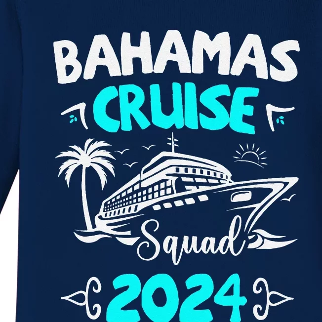 Family Cruise Squad Bahamas 2024 Summer Matching Vacation Baby Long Sleeve Bodysuit