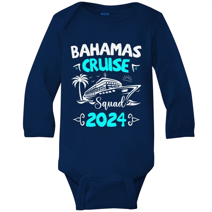 Family Cruise Squad Bahamas 2024 Summer Matching Vacation Baby Long Sleeve Bodysuit