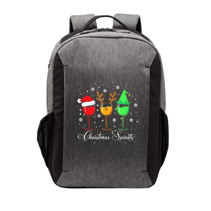 Funny Christmas Spirits Glasses Of Wine Xmas Holidays Party Vector Backpack