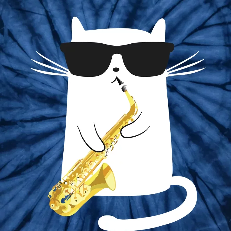 Funny Cat Shirts Saxophone Music Gift Tie-Dye T-Shirt