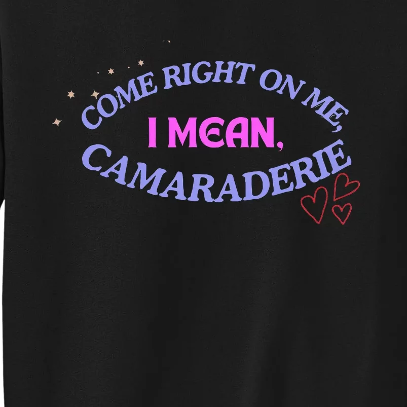 Funny Camaraderie Spelling Come Right On Me Tall Sweatshirt