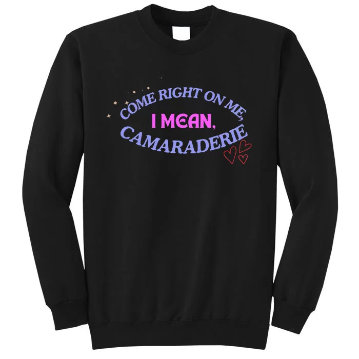 Funny Camaraderie Spelling Come Right On Me Tall Sweatshirt