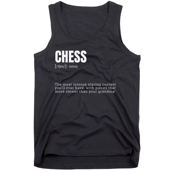 Funny Chess Staring Contest Champion Definition Tank Top