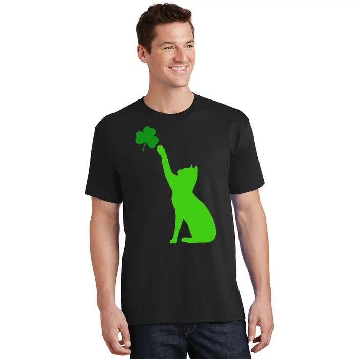 funny Cat Shamrock Saint Patrick's Day T-Shirt