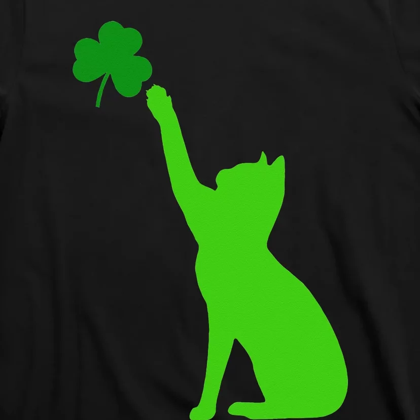 funny Cat Shamrock Saint Patrick's Day T-Shirt