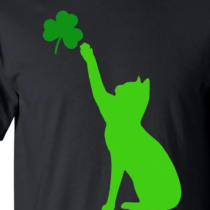 funny Cat Shamrock Saint Patrick's Day Tall T-Shirt