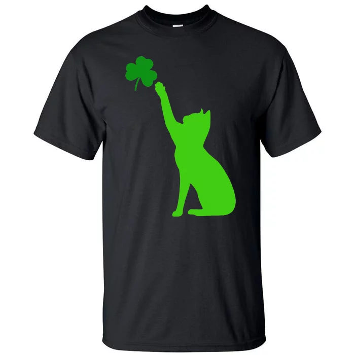 funny Cat Shamrock Saint Patrick's Day Tall T-Shirt