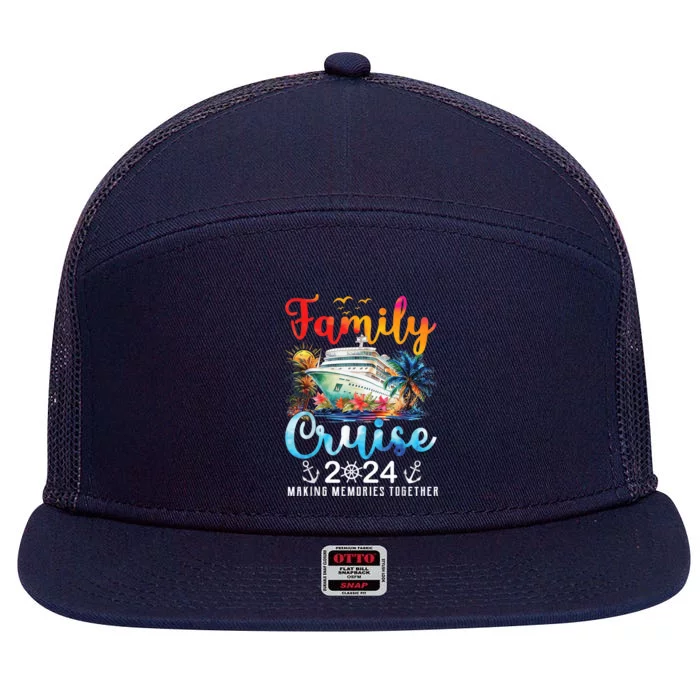 Family Cruise Ship Vacation Trip 2024 Family Cruise Matching 7 Panel Mesh Trucker Snapback Hat