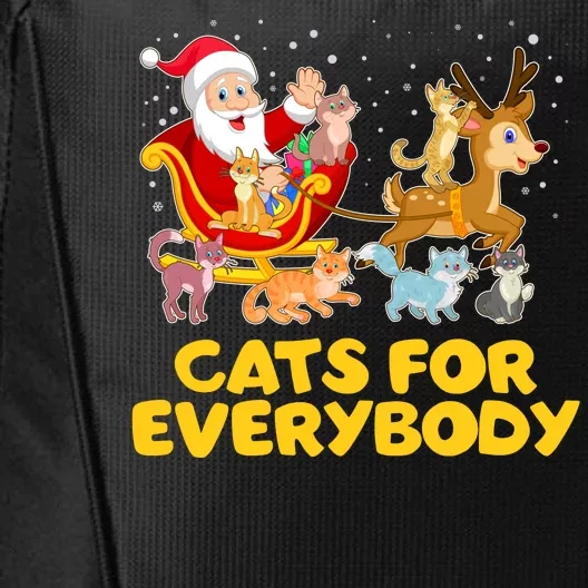 Funny Christmas Santa Claus Cats For Everybody City Backpack