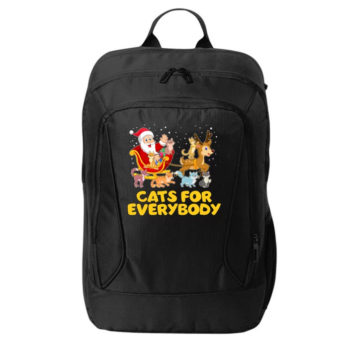 Funny Christmas Santa Claus Cats For Everybody City Backpack