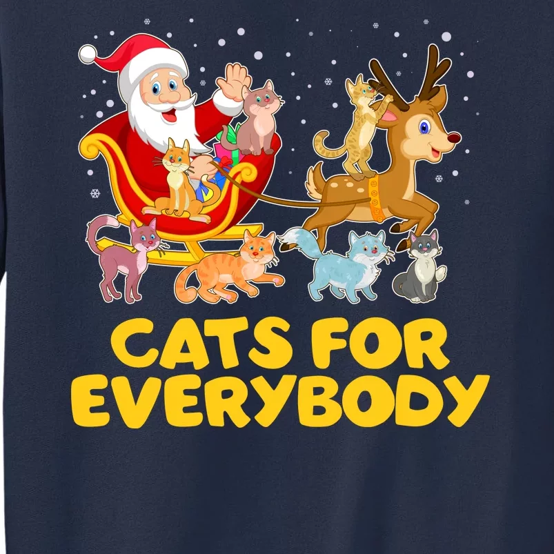 Funny Christmas Santa Claus Cats For Everybody Sweatshirt