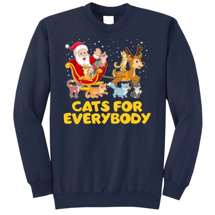 Funny Christmas Santa Claus Cats For Everybody Sweatshirt