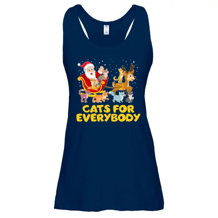 Funny Christmas Santa Claus Cats For Everybody Ladies Essential Flowy Tank