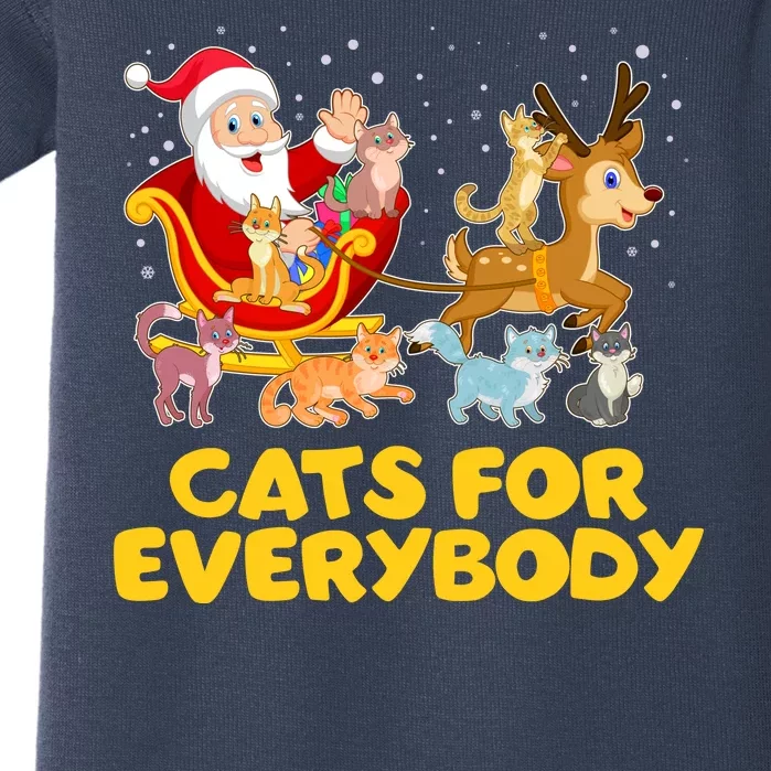 Funny Christmas Santa Claus Cats For Everybody Baby Bodysuit