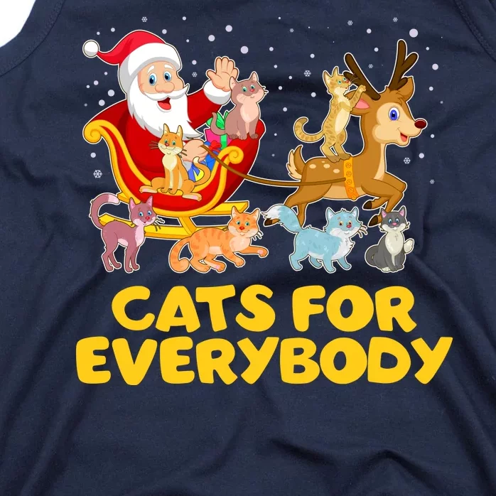 Funny Christmas Santa Claus Cats For Everybody Tank Top