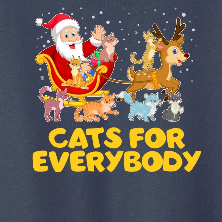 Funny Christmas Santa Claus Cats For Everybody Toddler T-Shirt