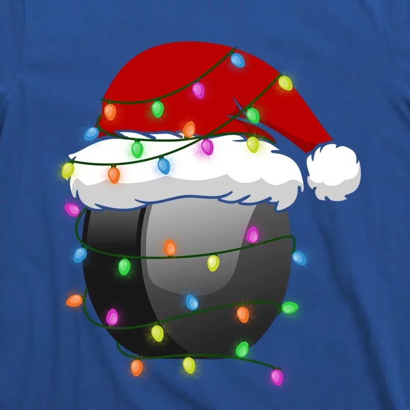 Funny Christmas Santa Hat Hockey Sport Xmas Meaningful Gift T-Shirt