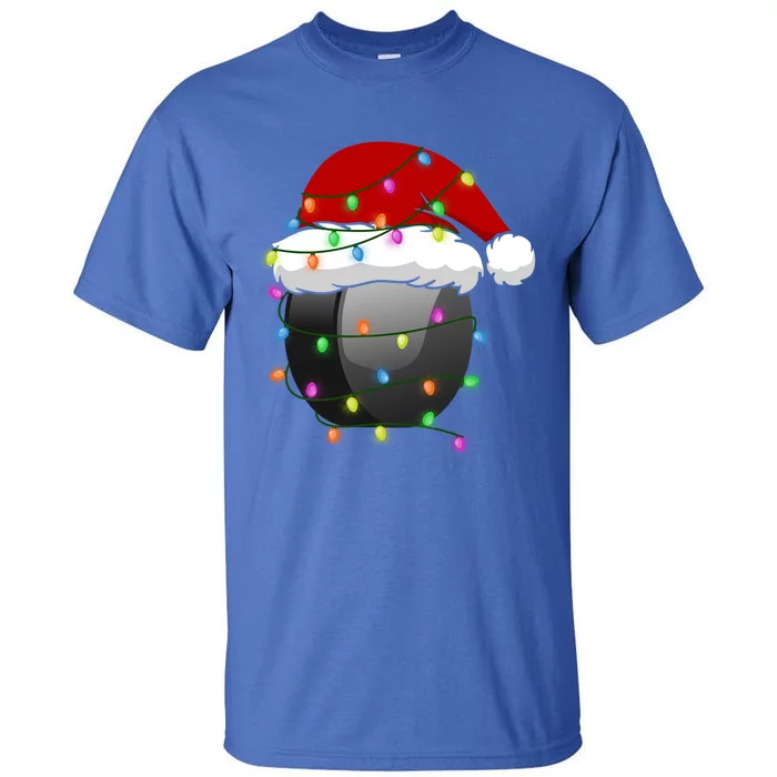 Funny Christmas Santa Hat Hockey Sport Xmas Meaningful Gift Tall T-Shirt