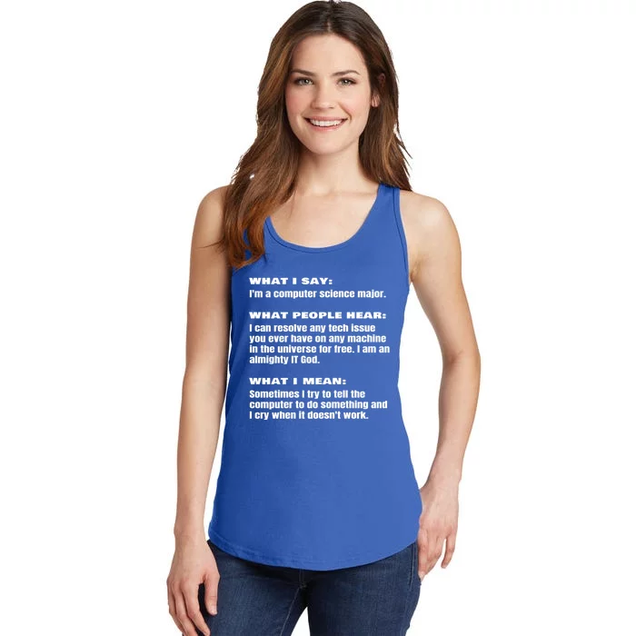 Funny Computer Science Major Student Engineer Web Developer Cute Gift Ladies Essential Tank