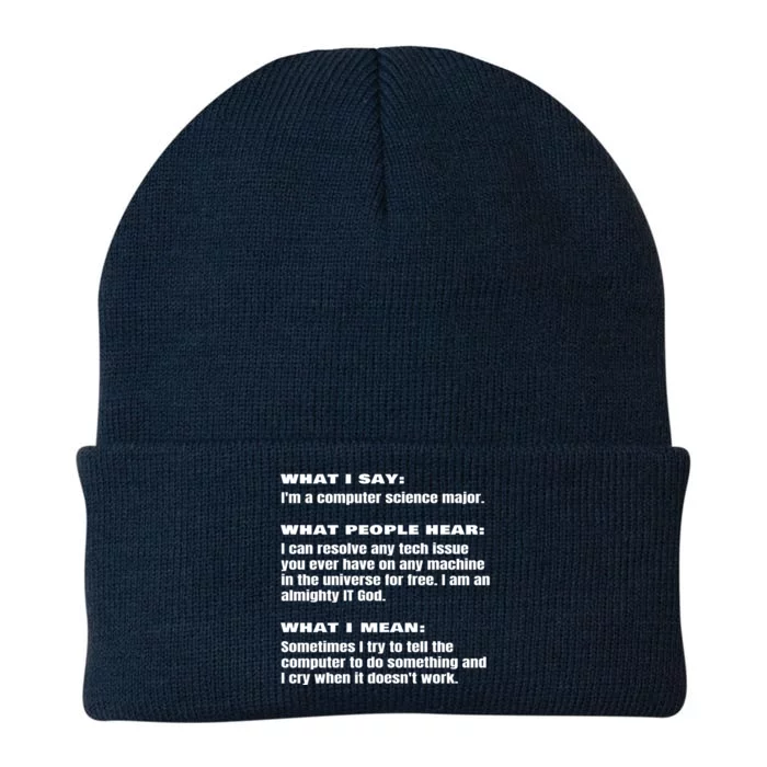 Funny Computer Science Major Student Engineer Web Developer Cute Gift Knit Cap Winter Beanie