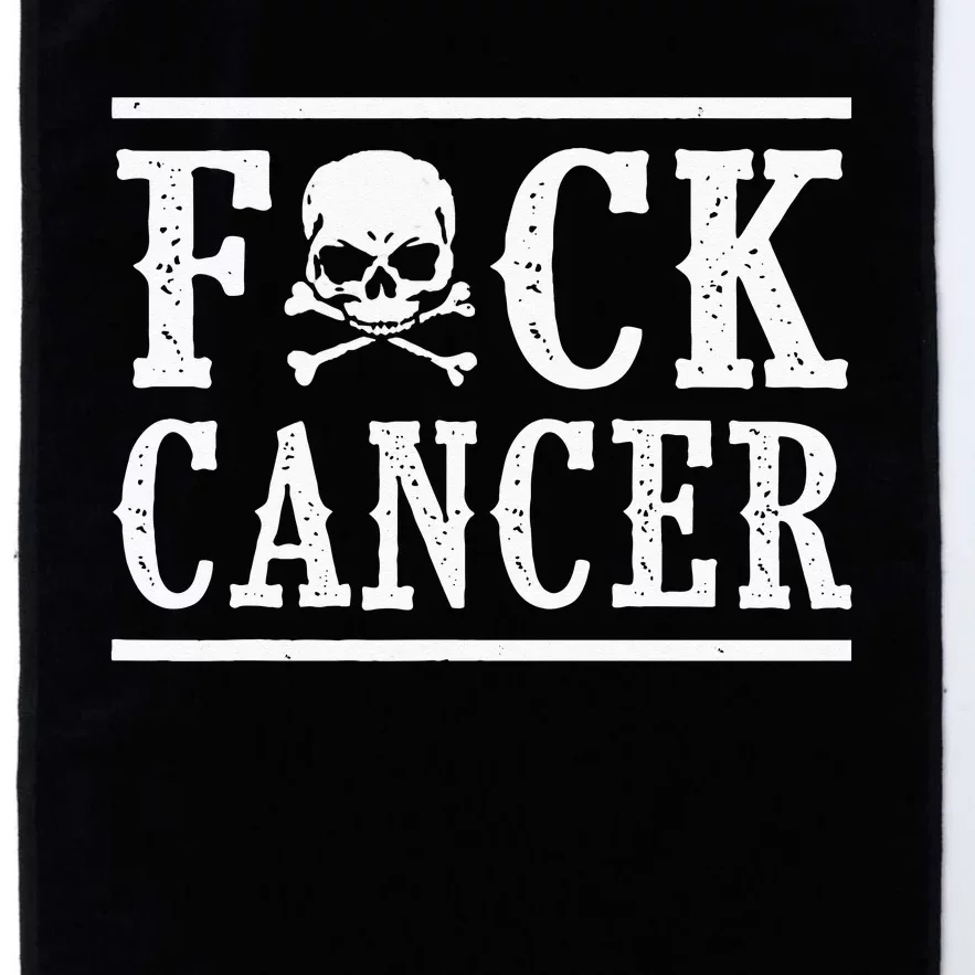 Fuck Cancer Skull And Crossbones Skeleton Breast Cancer Platinum Collection Golf Towel