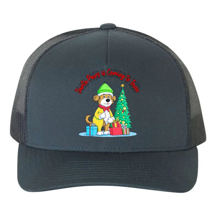 Funny Christmas Santa Paws Dog Lover Funny Gift Yupoong Adult 5-Panel Trucker Hat