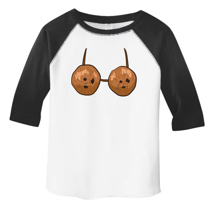 Funny Coconut Summer Coconuts Bra Halloween Toddler Fine Jersey T-Shirt